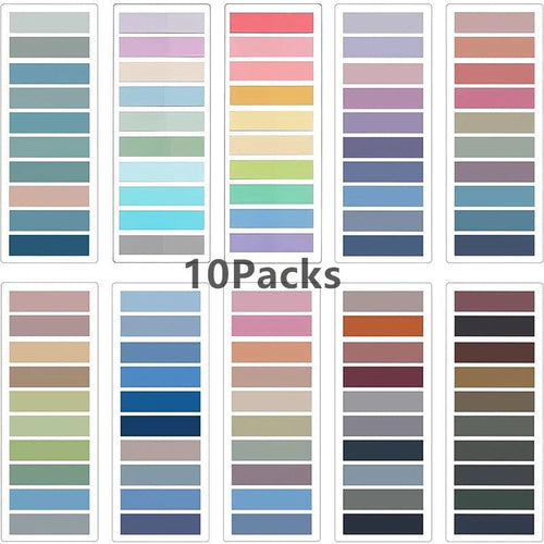 Planet Gates 10pack2000sheets KindFuny Set Transparent Sticky Note Self-Adhesive BookMarker Annotation Reading Book Clear Tab Kawaii Cute Stationery