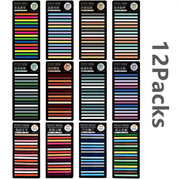 Planet Gates 10pack2000sheets KindFuny Set Transparent Sticky Note Self-Adhesive BookMarker Annotation Reading Book Clear Tab Kawaii Cute Stationery