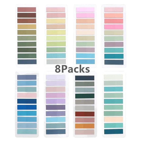 Planet Gates 10pack2000sheets KindFuny Set Transparent Sticky Note Self-Adhesive BookMarker Annotation Reading Book Clear Tab Kawaii Cute Stationery