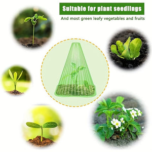 Planet Gates 10pcs 10 Packs, Garden Cloches For Plants, Reusable Bell Plant Cover, Plant Covers Protectors From Animals Snails Birds Chickens Insect, 7.48" D X 8.26" H, Green