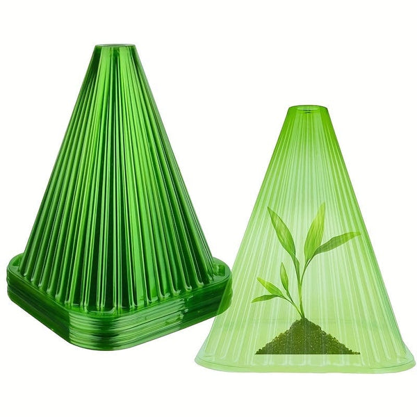 Planet Gates 10pcs 10 Packs, Garden Cloches For Plants, Reusable Bell Plant Cover, Plant Covers Protectors From Animals Snails Birds Chickens Insect, 7.48" D X 8.26" H, Green