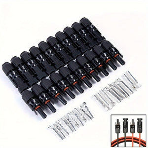 Planet Gates 10pcs 10 Pairs, Solar Plug MC4 Plug Male Female Solar Panel Plugs For 2.5/4/6 Mm2 Solar Cable Solar System Solar Panel Photovoltaic Connector