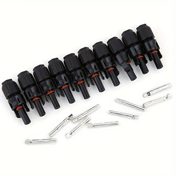 Planet Gates 10pcs 10 Pairs, Solar Plug MC4 Plug Male Female Solar Panel Plugs For 2.5/4/6 Mm2 Solar Cable Solar System Solar Panel Photovoltaic Connector