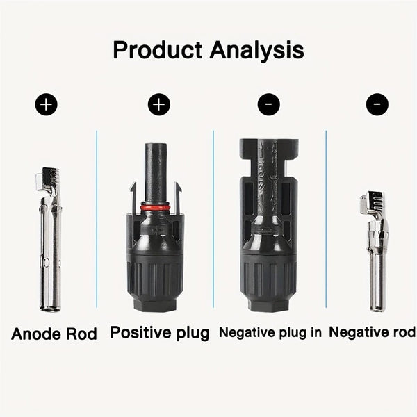Planet Gates 10pcs 10 Pairs, Solar Plug MC4 Plug Male Female Solar Panel Plugs For 2.5/4/6 Mm2 Solar Cable Solar System Solar Panel Photovoltaic Connector