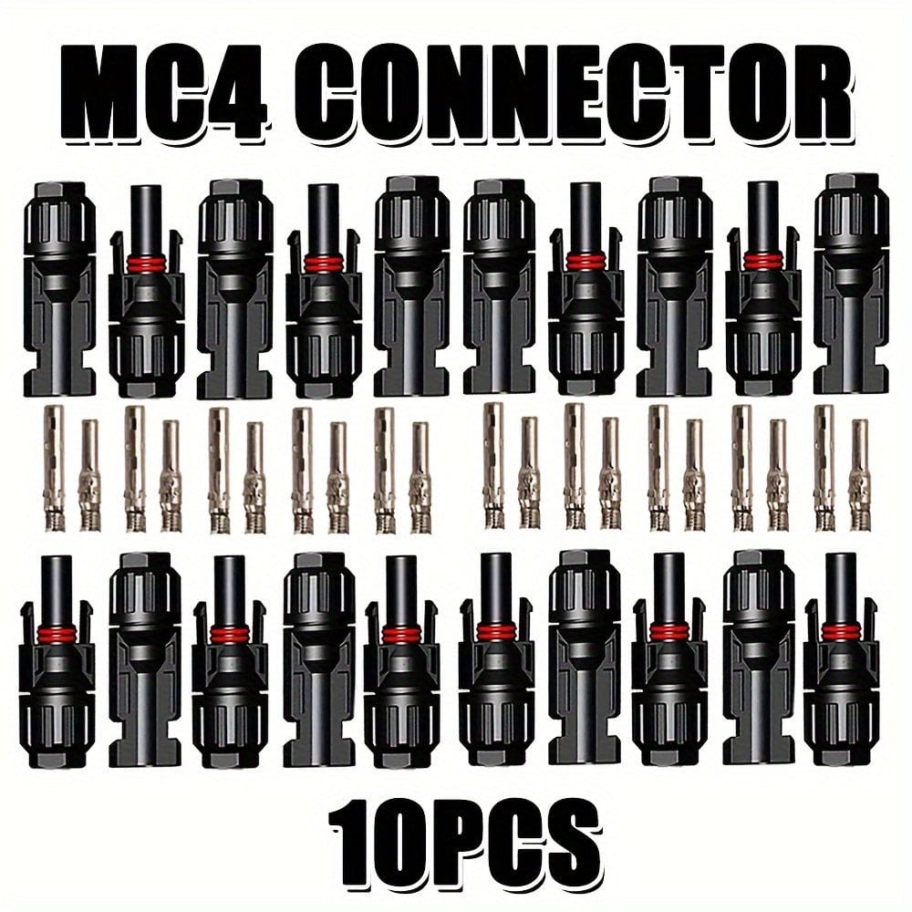Planet Gates 10pcs 10 Pairs, Solar Plug MC4 Plug Male Female Solar Panel Plugs For 2.5/4/6 Mm2 Solar Cable Solar System Solar Panel Photovoltaic Connector