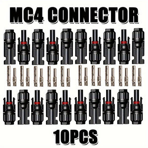 Planet Gates 10pcs 10 Pairs, Solar Plug MC4 Plug Male Female Solar Panel Plugs For 2.5/4/6 Mm2 Solar Cable Solar System Solar Panel Photovoltaic Connector