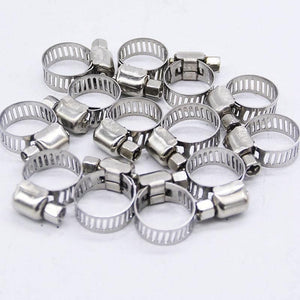 Planet Gates 10pcs 10 Pcs Stainless Steel 6mm To 12mm Hose Pipe Clamps Clips Fastener