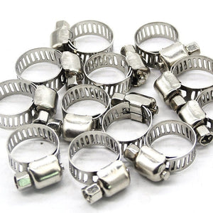 Planet Gates 10pcs 10 Pcs Stainless Steel 6mm To 12mm Hose Pipe Clamps Clips Fastener