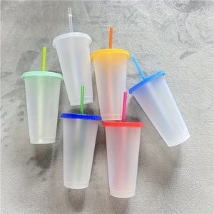 Planet Gates 10pcs 10pcs, Colorful Changing Tumblers With Lids And Straws - Stylish PP Plastic Water Bottles - Perfect Travel And Halloween Party Accessories