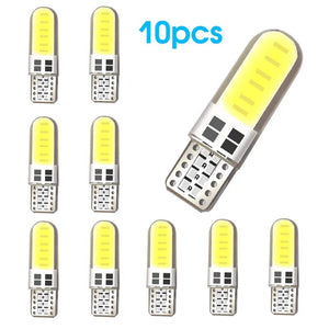 Planet Gates 10pcs 10PCS LED Car Interior Light COB Marker Lamp T10 W5W 12V 168 194 501 Side Wedge Parking Bulb Canbus Auto For Lada Car Styling