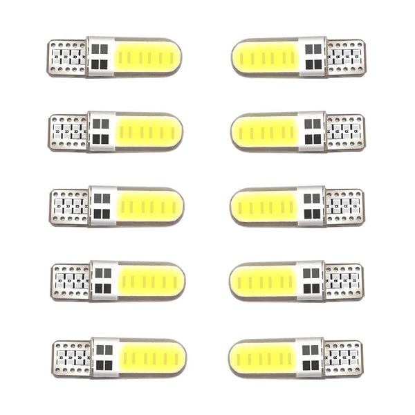 Planet Gates 10pcs 10PCS LED Car Interior Light COB Marker Lamp T10 W5W 12V 168 194 501 Side Wedge Parking Bulb Canbus Auto For Lada Car Styling
