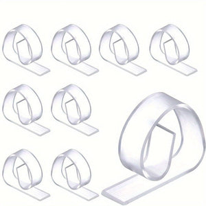 Planet Gates 10pcs 10pcs, Tablecloth Clips, Clear Plastic Tablecloth Cover Clips, Picnic Table Clips, Suitable For Home Kitchen Restaurant Picnic Table, Wedding Bridal, Party Supplies, Holiday Accessory