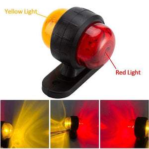 Planet Gates 10pcs 12-24V Double-sided Car Truck Side Marker Light Red Amber Blinker Turn Signal Indicator Lamp For Trailer Lorry Caravan