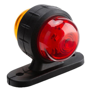 Planet Gates 10pcs 12-24V Double-sided Car Truck Side Marker Light Red Amber Blinker Turn Signal Indicator Lamp For Trailer Lorry Caravan