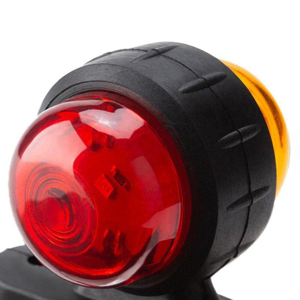 Planet Gates 10pcs 12-24V Double-sided Car Truck Side Marker Light Red Amber Blinker Turn Signal Indicator Lamp For Trailer Lorry Caravan