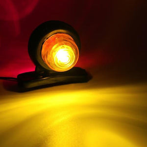 Planet Gates 10pcs 12-24V Double-sided Car Truck Side Marker Light Red Amber Blinker Turn Signal Indicator Lamp For Trailer Lorry Caravan