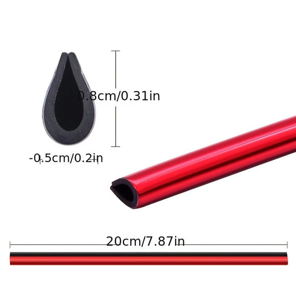 Planet Gates 10pcs 20cm Car Air Conditioner Decoration Strip For Vent Outlet, U Shape Moulding Trim Strips, Styling Car Door Edge Corner Protector