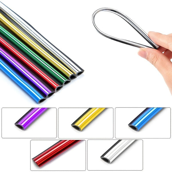 Planet Gates 10pcs 20cm Car Air Conditioner Decoration Strip For Vent Outlet, U Shape Moulding Trim Strips, Styling Car Door Edge Corner Protector