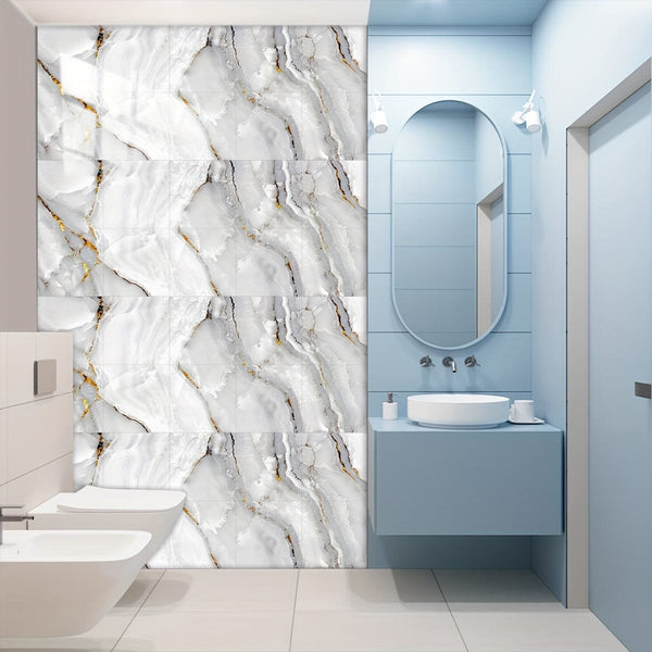 Planet Gates 10pcs  29.97x29.97cm 10pcs Marble Pattern Decorative Tile Sticker PVC Floor Sticker Waterproof And Oilproof Scrubable Kitchen Sticker Home Decor