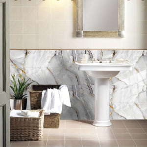 Planet Gates 10pcs  29.97x29.97cm 10pcs Marble Pattern Decorative Tile Sticker PVC Floor Sticker Waterproof And Oilproof Scrubable Kitchen Sticker Home Decor