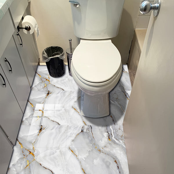 Planet Gates 10pcs  29.97x29.97cm 10pcs Marble Pattern Decorative Tile Sticker PVC Floor Sticker Waterproof And Oilproof Scrubable Kitchen Sticker Home Decor