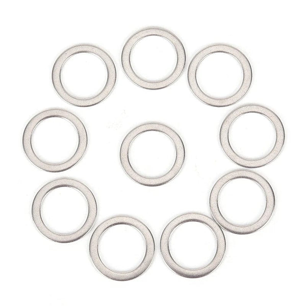 Planet Gates 10Pcs 2cm Stainless Steel Bicycle Pedal Spacer Crank Cycling MTB Bike Stainless Steel Ring Washers