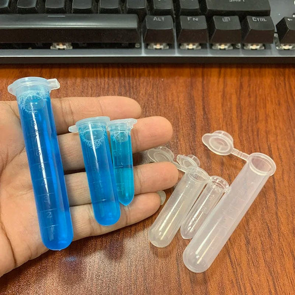 Planet Gates 10PCS 2ML/5ML/10ML Laboratory Supplies Sample Transparent Micro Plastic Centrifuge Tube Test Tube Clip Laboratory Container Lid