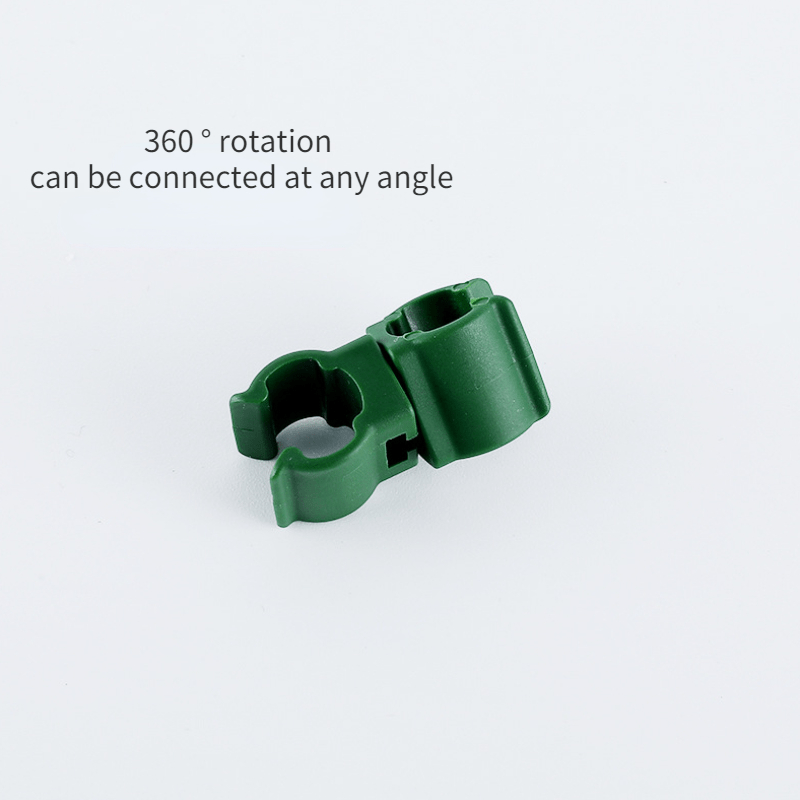 Planet Gates 10pcs 360° Adjustable PE Plastic Universal Buckle for Horticultural Accessories - Round Pipe Rattan Climbing Frame with Plastic Coated Steel Pipe