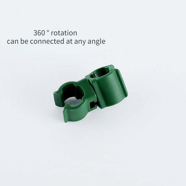 Planet Gates 10pcs 360° Adjustable PE Plastic Universal Buckle for Horticultural Accessories - Round Pipe Rattan Climbing Frame with Plastic Coated Steel Pipe