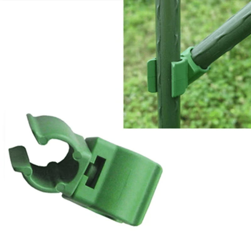 Planet Gates 10pcs 360° Adjustable PE Plastic Universal Buckle for Horticultural Accessories - Round Pipe Rattan Climbing Frame with Plastic Coated Steel Pipe
