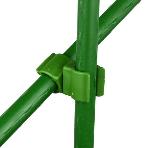 Planet Gates 10pcs 360° Adjustable PE Plastic Universal Buckle for Horticultural Accessories - Round Pipe Rattan Climbing Frame with Plastic Coated Steel Pipe