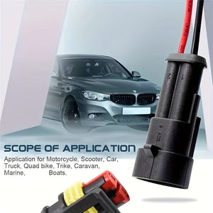 Planet Gates 10pcs/5pairs 10pcs/5pairs 2 Pin Way Electrical Connector, Male Female Plug Socket Quick Disconnect Plug, 18AWG Car Waterproof Wire For Car Truck, Motorcycle, Boat