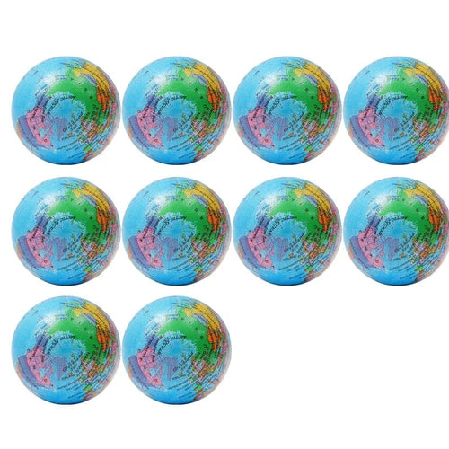 Planet Gates 10Pcs 6.5cm Funny Squeeze Toys Stress Relief PU Foam Squeeze Ball Hand Wrist Exercise Sponge Toys For Kids Adults Child Creative Gifts