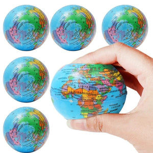 Planet Gates 10Pcs 6.5cm Funny Squeeze Toys Stress Relief PU Foam Squeeze Ball Hand Wrist Exercise Sponge Toys For Kids Adults Child Creative Gifts