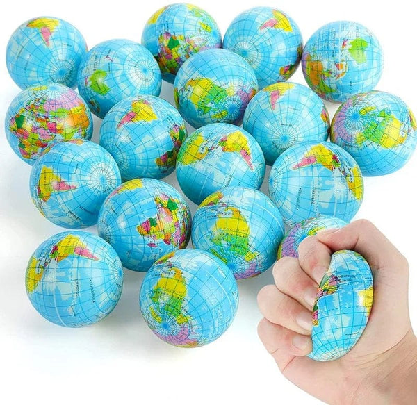 Planet Gates 10Pcs 6.5cm Funny Squeeze Toys Stress Relief PU Foam Squeeze Ball Hand Wrist Exercise Sponge Toys For Kids Adults Child Creative Gifts