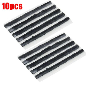 Planet Gates 10pcs 6mm black Car Tire Repair Tool Kit with Rubber Strips Tubeless Tyre Puncture Studding Plug Set Motorcycle Truck Vacuum Tire Repair Tool