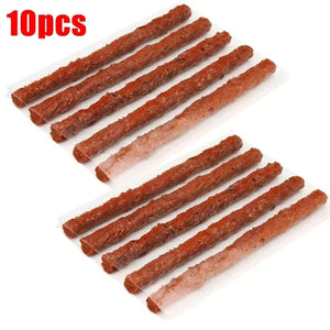 Planet Gates 10pcs 6mm brown Car Tire Repair Tool Kit with Rubber Strips Tubeless Tyre Puncture Studding Plug Set Motorcycle Truck Vacuum Tire Repair Tool