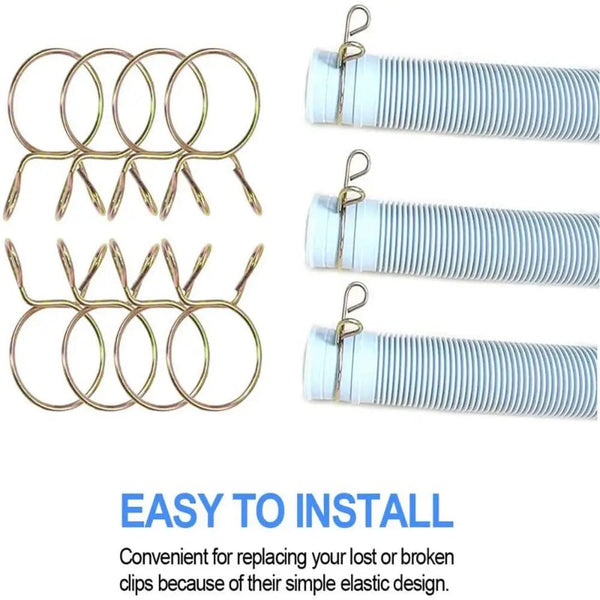 Planet Gates 10Pcs Air Tubing Hose Clamp Assortment Kit Fixed Spring Hoop 5-31MM Zinc Plated Pipe Clip