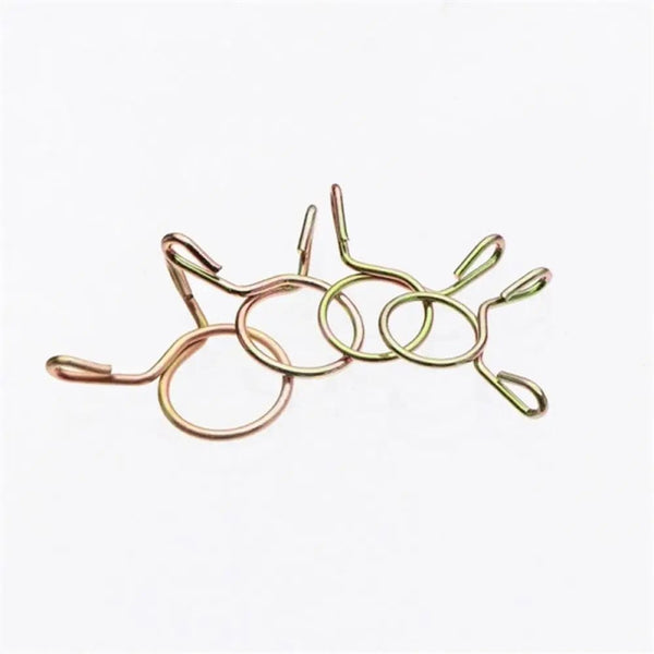 Planet Gates 10Pcs Air Tubing Hose Clamp Assortment Kit Fixed Spring Hoop 5-31MM Zinc Plated Pipe Clip