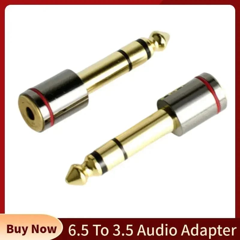 Planet Gates 10pcs Audio Adapter 6.5mm To 3.5 Jack 1/4" Male 1/8" Female Headphone Plug Converter For Microphone Amplifier Consumer Electronics