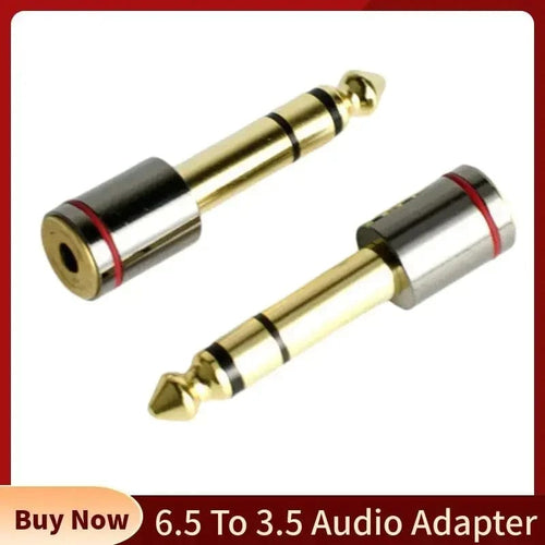 Planet Gates 10pcs Audio Adapter 6.5mm To 3.5 Jack 1/4" Male 1/8" Female Headphone Plug Converter For Microphone Amplifier Consumer Electronics