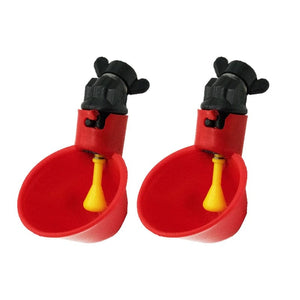 Planet Gates 10Pcs Automatic Chicken Quail Drinker Bowl Bird Water Cups Straight Pipe With Yellow Nipple Poultry Drinking Water System