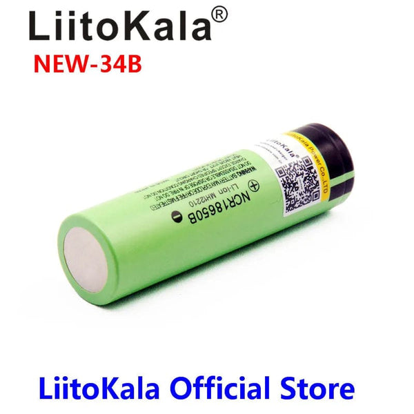 Planet Gates 10pcs battery Hot LiitoKala New Original NCR18650B 34B 3.7V 18650 3400mAh Rechargeable Lithium Battery Flashlight Battery