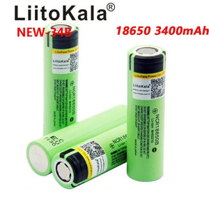 Planet Gates 10pcs battery Hot LiitoKala New Original NCR18650B 34B 3.7V 18650 3400mAh Rechargeable Lithium Battery Flashlight Battery