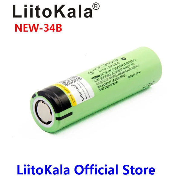 Planet Gates 10pcs battery Hot LiitoKala New Original NCR18650B 34B 3.7V 18650 3400mAh Rechargeable Lithium Battery Flashlight Battery