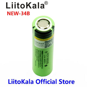 Planet Gates 10pcs battery Hot LiitoKala New Original NCR18650B 34B 3.7V 18650 3400mAh Rechargeable Lithium Battery Flashlight Battery