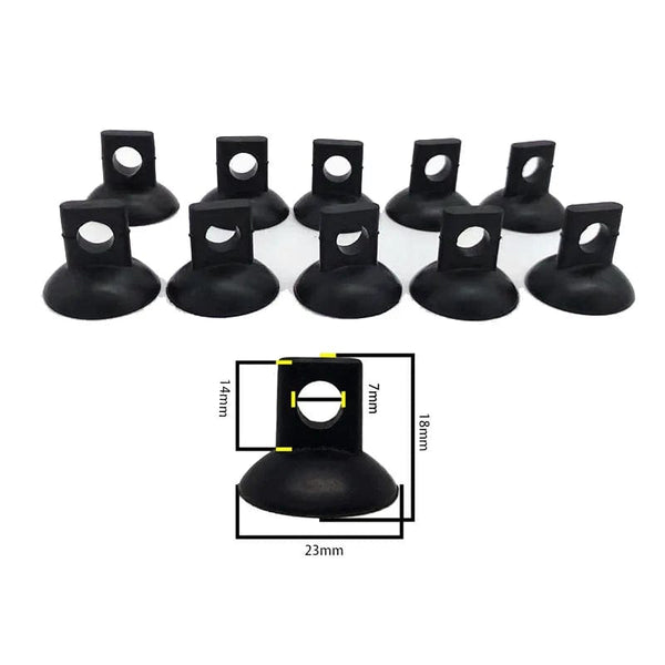 Planet Gates 10Pcs Black Aquarium Suction Cup Air Tube Holder Sucker for Fish Tank Pump Oxygen Air Tube Fixing Clip Accessories For Aquarium