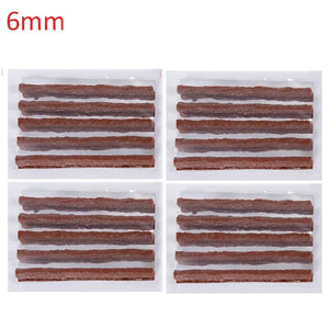 Planet Gates 10PCS brown 3.5mm Tubeless Tire Repair Strips Car Motorcycle Bike Tyre Puncture Repairing Plug Seal Tools Rubber Strip Tires Repair Tool