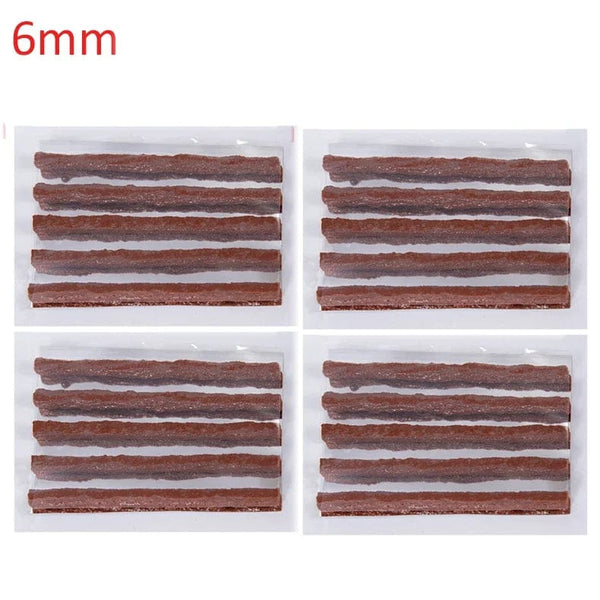 Planet Gates 10PCS brown 3.5mm Tubeless Tire Repair Strips Car Motorcycle Bike Tyre Puncture Repairing Plug Seal Tools Rubber Strip Tires Repair Tool