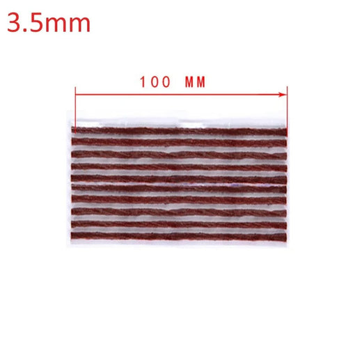 Planet Gates 10PCS brown 3.5mm Tubeless Tire Repair Strips Car Motorcycle Bike Tyre Puncture Repairing Plug Seal Tools Rubber Strip Tires Repair Tool